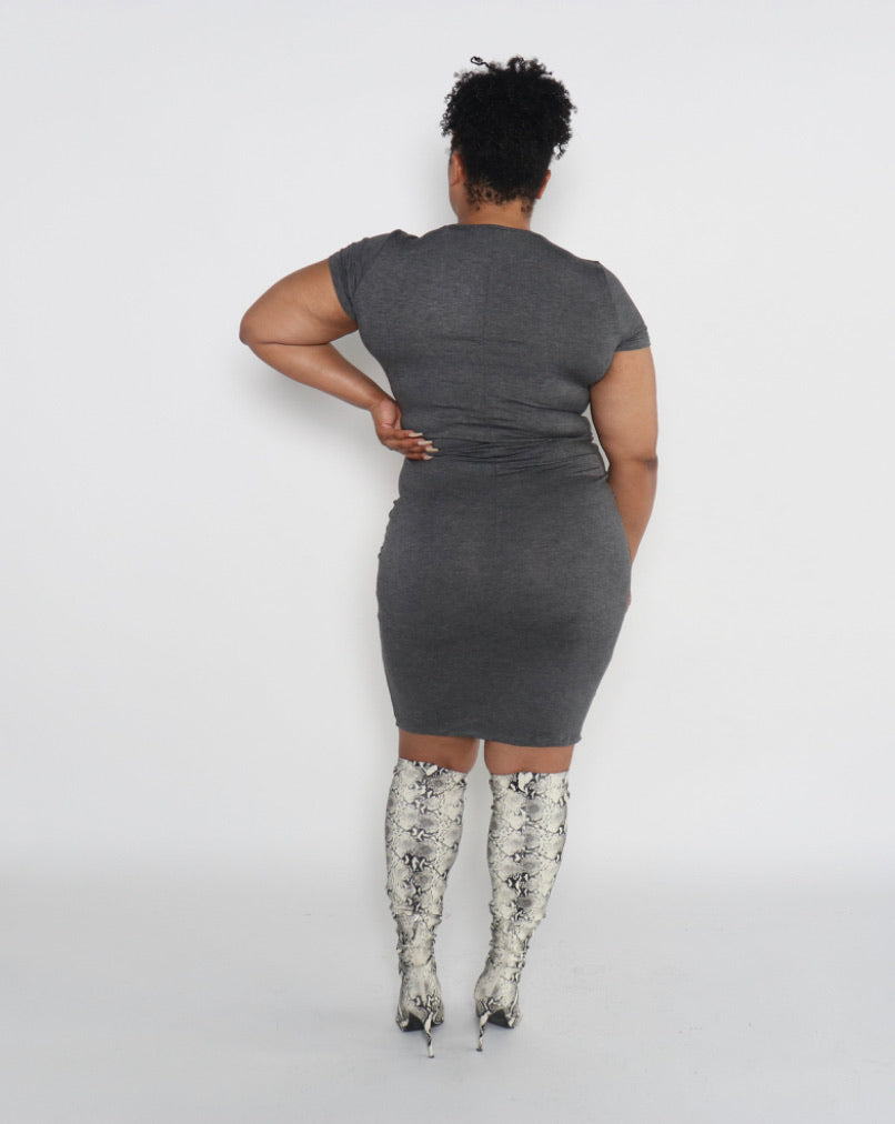 Basic Bodycon Plus (Dark Grey) – ShopExclusiveBoutique