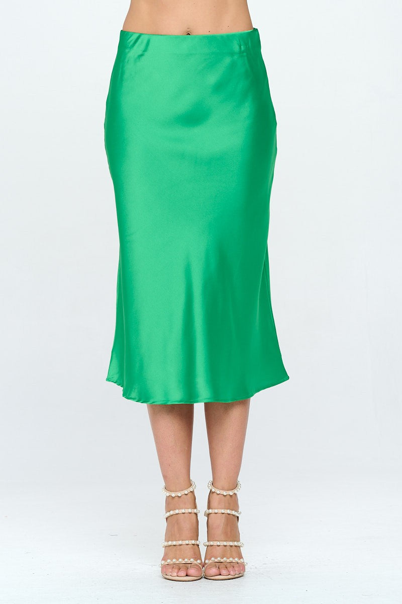 Silk skirt Green