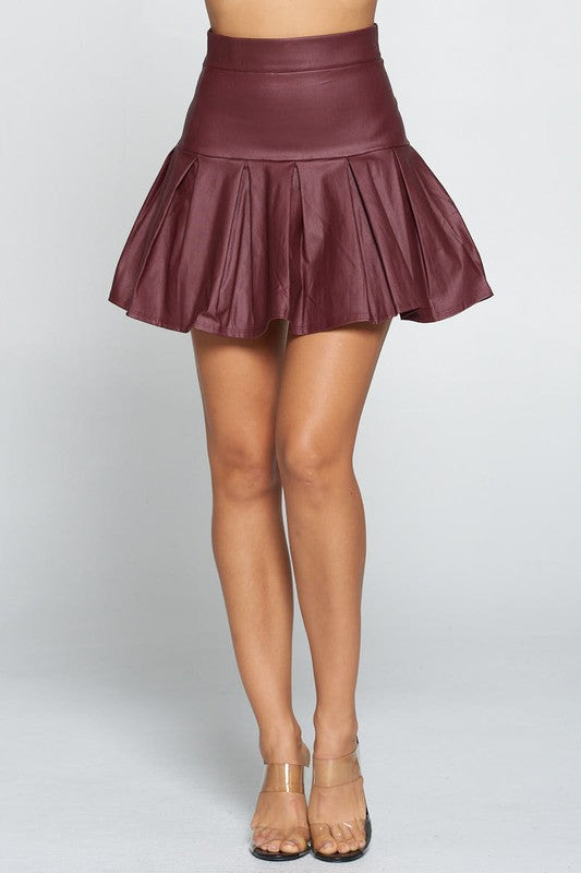 Flare Skirt (maroon)
