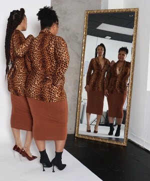 Kimmy Midi Skirt (Brown)