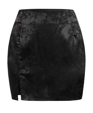 Satin Miniskirt (Black)